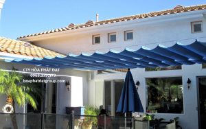 Báo giá lắp đặt mái hiên mái xếp bạt kéo di động tại tiền giang