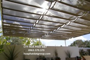 Báo giá lắp đặt mái hiên mái xếp bạt kéo di động tại hưng yên