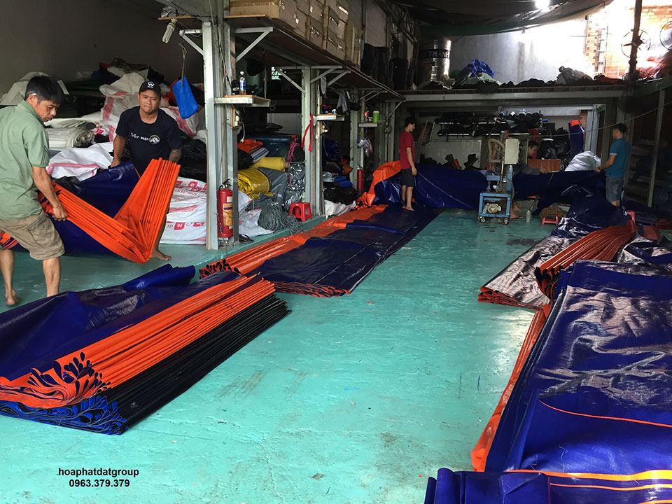 Báo giá cung cấp bạt che nắng may ép vải bạt mái che giá rẻ tại TP Hạ Long