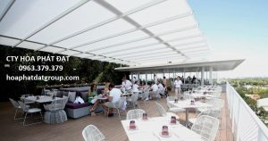 Báo giá lắp đặt mái hiên mái xếp bạt kéo di động tại quảng ninh