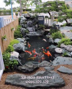 thiết-kế-tiểu-cảnh-sân-vườn-hồ-cá-chép-koi